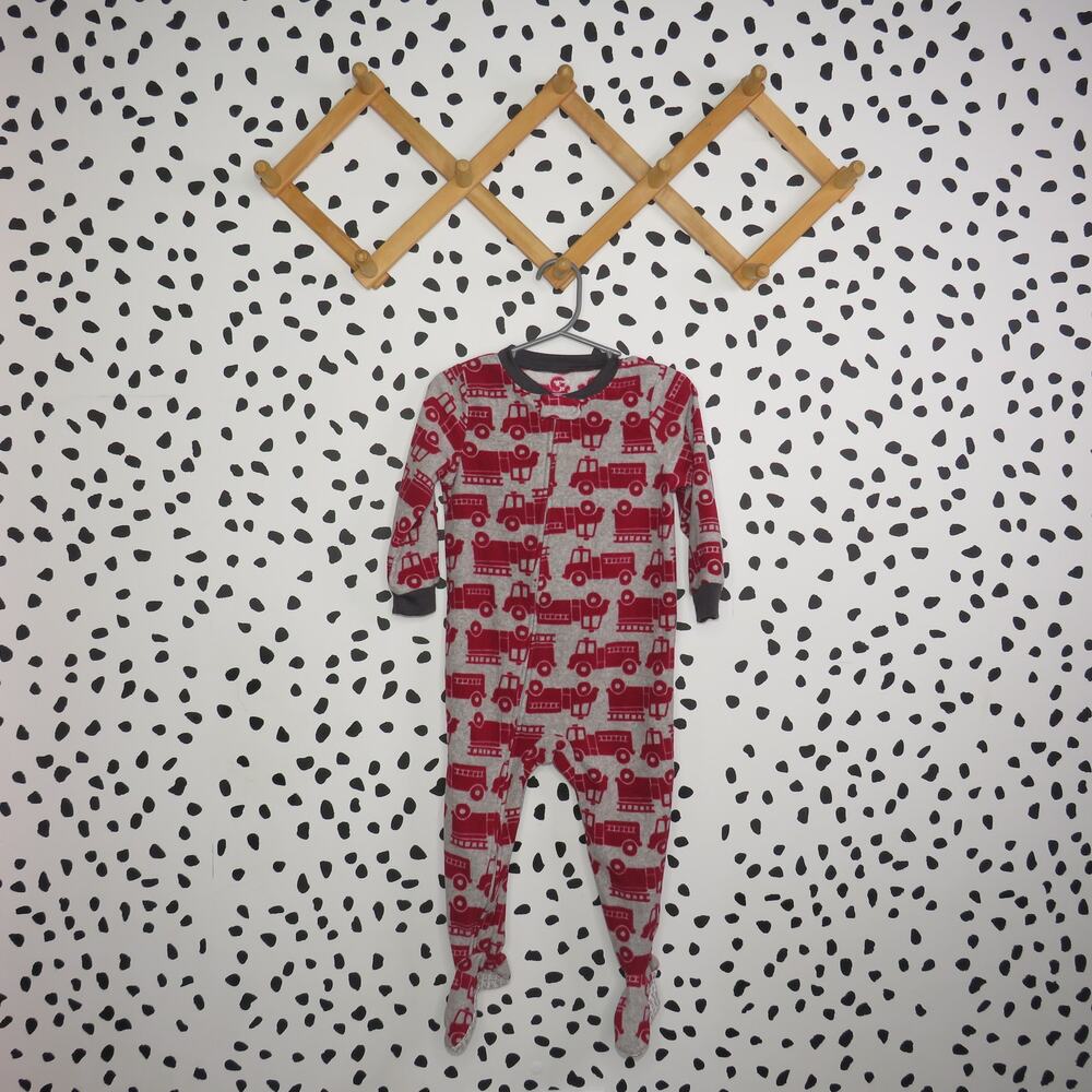 Carter’s Red Fire Truck Toddler Fleece Footed Sleeper Pajamas